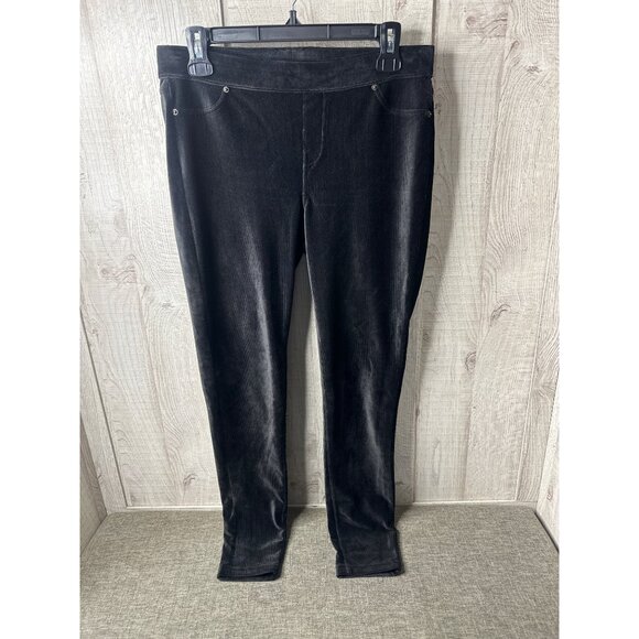 Simply Vera Vera Wang Black Velvet Corduroy Slim Fit Pants Women Medium - Picture 1 of 7